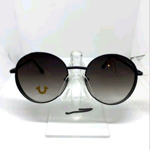 NEW True Religion Round Smoke Black Sunglasses TRU4025SJ540BLK